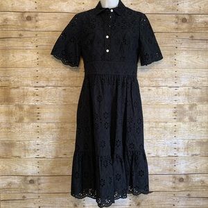 Kate Spade Short-sleeve Cotton Eyelet Shirtdress